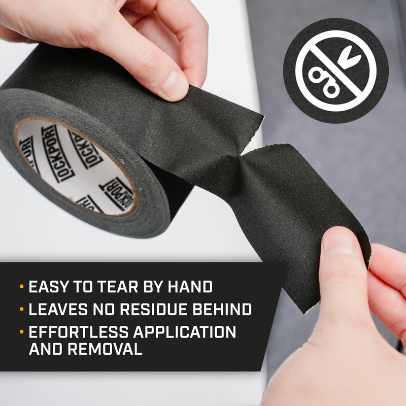 Lockport Black Gaffers Tape 2 inch x 30 Yards - 3 Pack Pro Black Gaff Tape - No Residue, Water Resistant, Non-Reflective, Easy Tear - Photography, Filming, Stage, Production - Back to School Supplies - Image 3